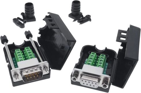 DB9 COM RS232 محطات إشارات خالية من النقل ذكر موصل سالب D Sub 9Pin 1 قطعة (ذكر-01) in Kuwait