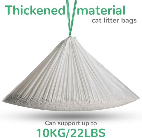 40 Pack Heavy-Duty Cat Litter Box Liners,For R4/3 and most Automatic Self-Cleaning Litter Boxes,Thick Leakproof Drawstring Cat Litter Bags (25.2" x 15.8") in Kuwait