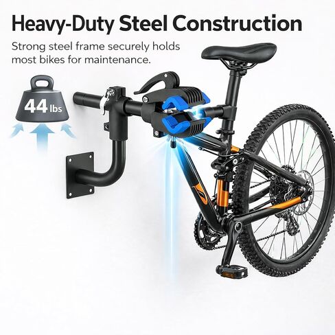 حامل إصلاح الدراجة من كوتوككر، حامل إصلاح الدراجة لصيانة الدراجة وإصلاحها وتوفير المساحة يتحمل ما يصل إلى 44 رطل (منحنى) in Kuwait