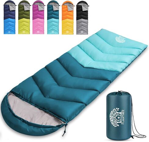 Sleeping Bag 4 Seasons Adults & Kids for Camping Hiking Trips Warm Cool Weather,Lightweight and Waterproof with Compression Bag,Indoors Outdoors Activities in Saudi Arabia
