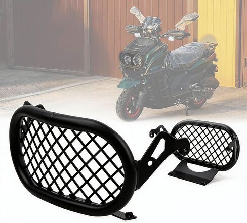 Mokuo Motorcycel Front Headlight Guard with Mesh Cover in Heavy Iron Material Compatible with Yamaha Zuma 125 2023，Black Color TANK 200 in Saudi Arabia
