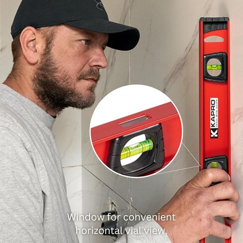 Kapro 140 Project I-Beam Level - 48 بوصة - قوارير أسطوانية زاهية in Kuwait