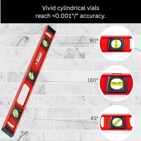 Kapro 140 Project I-Beam Level - 48 بوصة - قوارير أسطوانية زاهية in Kuwait