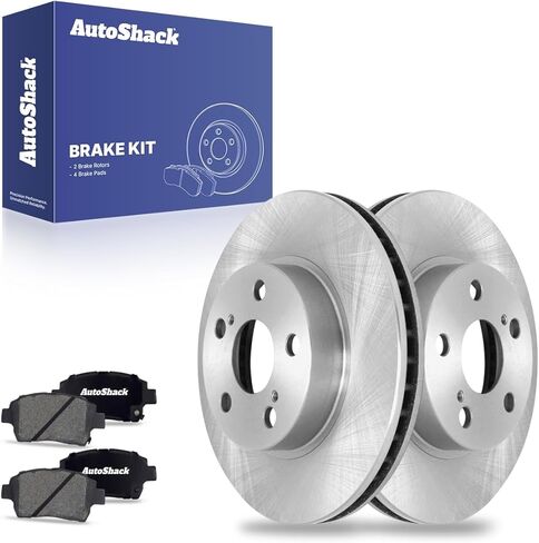 Autoshack Front Brake Kit Replacement for 2004-2009 Toyota Prius 1.5L FWD Disc Brake Rotors with Ceramic Brake Pads 10.0" (255.0 mm) RSCD41379-41379-822-2-4 in Saudi Arabia