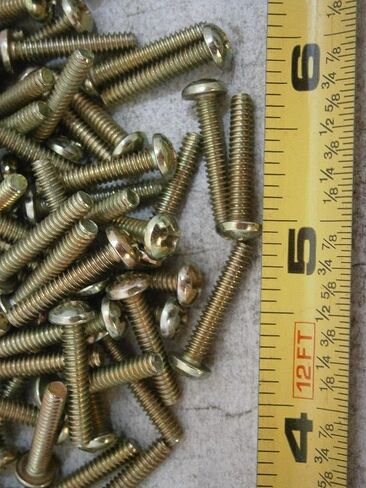 New Pack of Machine Screws #6/32 x 3/4" Long Phillips Pan Head Steel Yellow Lot of 100#4999 Multi-Purpose Comprehensive Hardware Fastener Assortment Kit WnyNEH05128 in Saudi Arabia