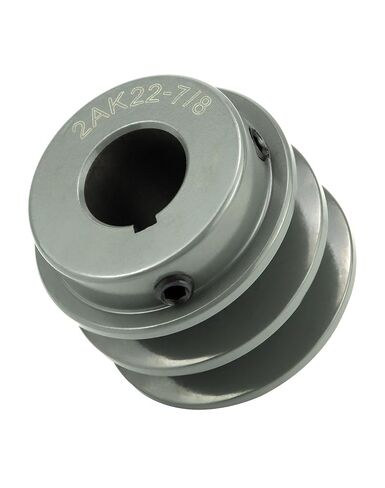 QWORK Double Groove Web Sheaves, 2.20"OD 7/8" Bore V-Belt Sheave for V-Belt, 2AK2278 in Saudi Arabia