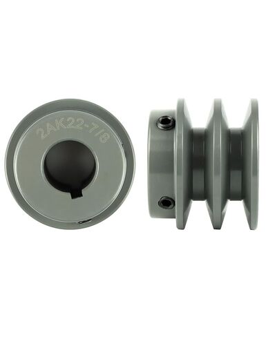 QWORK Double Groove Web Sheaves, 2.20"OD 7/8" Bore V-Belt Sheave for V-Belt, 2AK2278 in Saudi Arabia
