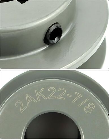 QWORK Double Groove Web Sheaves, 2.20"OD 7/8" Bore V-Belt Sheave for V-Belt, 2AK2278 in Saudi Arabia