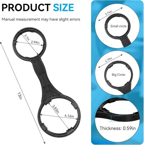 Magluv AWR2 2 في 1 استبدال مفتاح ربط مبيت فلتر المياه لـ iSpring HW12، HC12، RCC، RCCP، US31، CKC، CT10 مبيت ما قبل الفلتر للتناضح العكسي ومفتاح ربط علبة غشاء RO in Kuwait