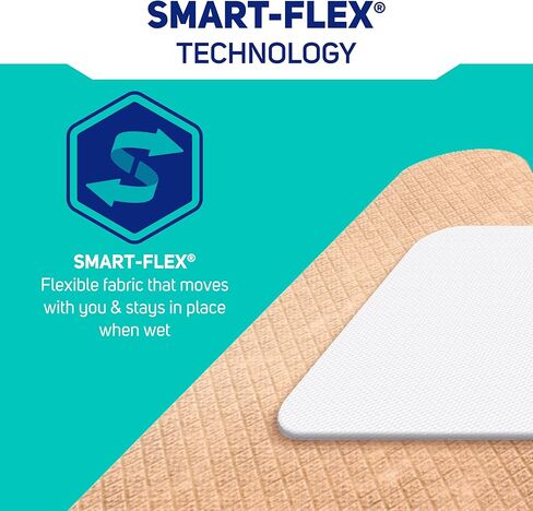 Care Science Smart Flex Knee & Elbow Performance Fabric Bandages, 4 in x 3 in, 20 ct | Flexible Joint Protection for First Aid and Wound Care in Kuwait