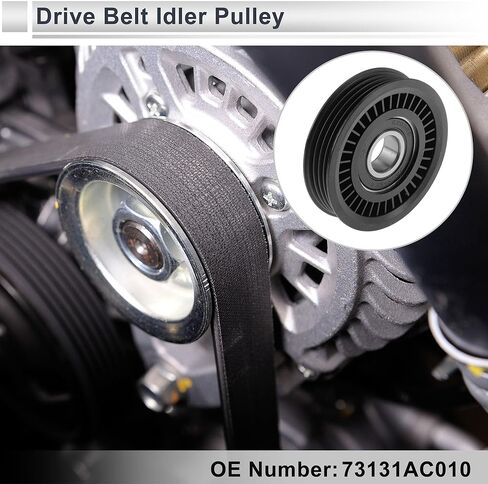 Drive Belt Idler Pulley Serpentine Tensioner Pulley Idler No for Acura Integra 1997-2001 No.73131AC010 Plastic Black 1 Pcs in Saudi Arabia