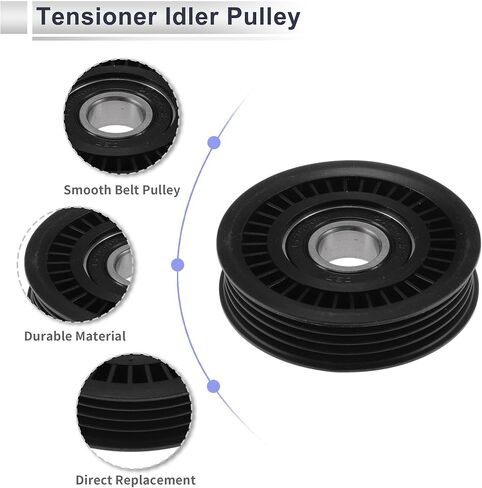 Drive Belt Idler Pulley Serpentine Tensioner Pulley Idler No for Acura Integra 1997-2001 No.73131AC010 Plastic Black 1 Pcs in Saudi Arabia