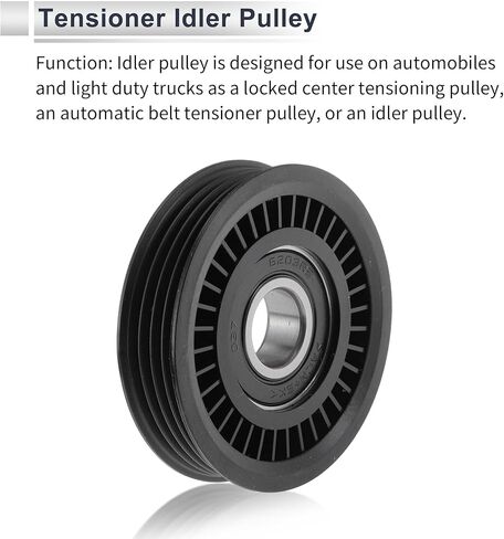 Drive Belt Idler Pulley Serpentine Tensioner Pulley Idler No for Acura Integra 1997-2001 No.73131AC010 Plastic Black 1 Pcs in Saudi Arabia