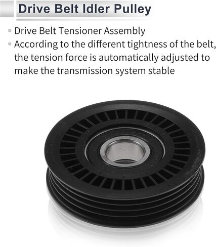 Drive Belt Idler Pulley Serpentine Tensioner Pulley Idler No for Acura Integra 1997-2001 No.73131AC010 Plastic Black 1 Pcs in Saudi Arabia
