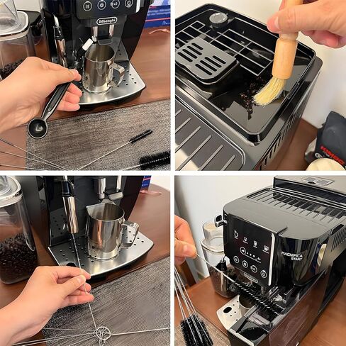 فرشاة تنظيف ماكينة القهوة - 15 قطعة من فرشاة القش، فرشاة الزجاجات بمقبض طويل، فرشاة تنظيف مرنة لزجاجات المياه والأواني الزجاجية والأكواب وأواني القهوة والأكواب وزجاجات المياه والأنابيب المنحنية in Kuwait