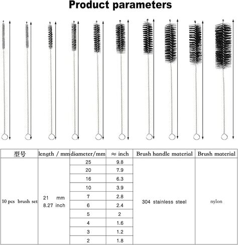 فرشاة تنظيف ماكينة القهوة - 15 قطعة من فرشاة القش، فرشاة الزجاجات بمقبض طويل، فرشاة تنظيف مرنة لزجاجات المياه والأواني الزجاجية والأكواب وأواني القهوة والأكواب وزجاجات المياه والأنابيب المنحنية in Kuwait