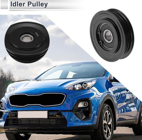 Drive Belt Idler Pulley Serpentine Tensioner Pulley Idler No for Toyota Prius 2001-2009 No.1663021020 Plastic Black 1 Pcs in Saudi Arabia