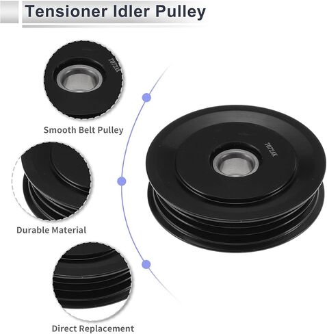 Drive Belt Idler Pulley Serpentine Tensioner Pulley Idler No for Toyota Prius 2001-2009 No.1663021020 Plastic Black 1 Pcs in Saudi Arabia