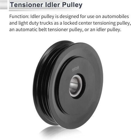 Drive Belt Idler Pulley Serpentine Tensioner Pulley Idler No for Toyota Prius 2001-2009 No.1663021020 Plastic Black 1 Pcs in Saudi Arabia
