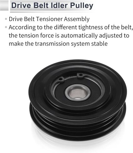 Drive Belt Idler Pulley Serpentine Tensioner Pulley Idler No for Toyota Prius 2001-2009 No.1663021020 Plastic Black 1 Pcs in Saudi Arabia