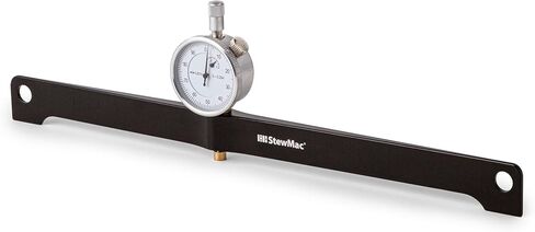 StewMac Guitar Neck Relief Gauge – Precision Truss Rod Adjustment Tool – 12" with Dial Indicator for Measuring Neck Bow & Setup Adjustment on Guitars, Basses & Fretted Instruments in Saudi Arabia