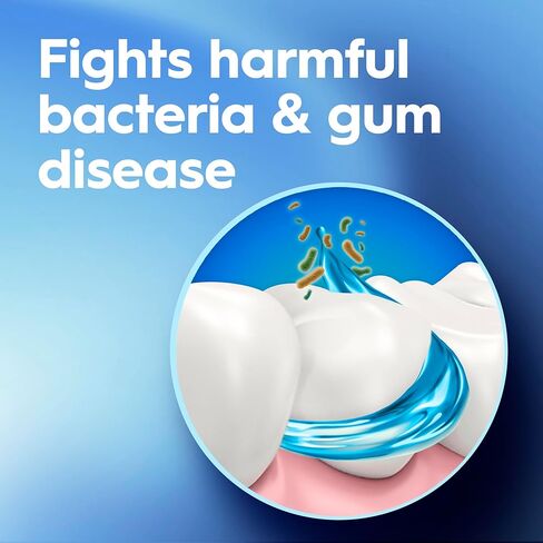 غسول الفم كريست برو-هيلث بولد منعش، يقتل الجراثيم بنسبة 99%، مضاد لالتهاب اللثة ومضاد للبلاك، نعناع نظيف - 1 لتر (33.8 أونصة سائلة)، عبوة من قطعتين in Kuwait