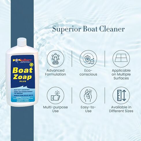 Sudbury Boat Zoap Plus، صابون منظف القوارب، صابون القوارب متعدد الأغراض، ملحقات القوارب الأساسية، 32 أونصة. in Kuwait