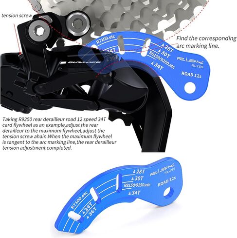 أداة تعديل Di2 Derailleur ذات 12 سرعة (عبوتان) - متوافقة مع Shimano R7100، R8150، R9250، إلخ - مقياس ضبط المجموعة الإلكترونية لدراجات الطريق in Kuwait