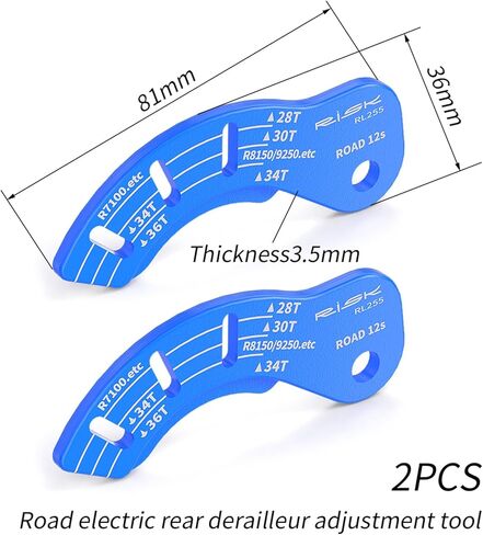 أداة تعديل Di2 Derailleur ذات 12 سرعة (عبوتان) - متوافقة مع Shimano R7100، R8150، R9250، إلخ - مقياس ضبط المجموعة الإلكترونية لدراجات الطريق in Kuwait