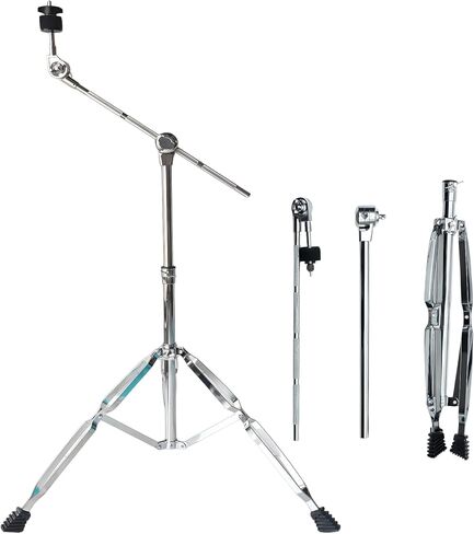 Cymbal Stand, Drum Hardware, Adjustable, Heavy Duty, Non-Slip, Sturdy Straight & Boom Combo, Double Braced Legs, , Hi-Hat Cymbals，Ideal for beginners, novices, and amateur drummers in Kuwait