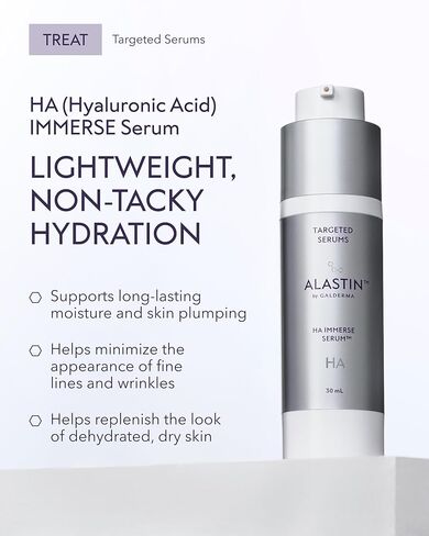 مصل ALASTIN للعناية بالبشرة بحمض الهيالورونيك HA IMMERSE لترطيب الوجه (1 أونصة) | مصل مجدد يكافح البشرة الجافة والمجففة | لبشرة مشرقة ومتوهجة in Kuwait