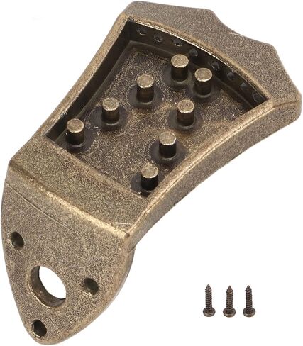 Alomejor Mandolin Tailpiece for 8 String Vaulted Mandolin, Metal, One Piece Cast Design, Noise-Free, Improves Tone and Volume in Kuwait
