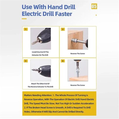 4/5/6Pcs Set Damaged Screw Extractor Center Drill Bit Set Woodworking Tools Broken Bolt Extractor Bolts Screws Remover Extractor(Silver 4pcs No Box) in Saudi Arabia
