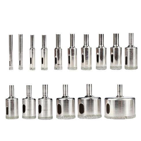 الماس المغلفة هول المنشار مثقاب مجموعة القاطع 3-60 مللي متر الماس الأساسية لقم الحفر للزجاج بلاط الرخام الجرانيت الحفر (26 مللي متر) in Kuwait