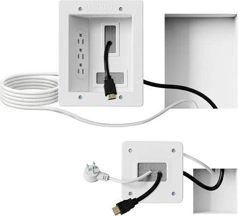 Mount-It! in-Wall TV Cable Concealer Kit with Recessed Power – Triple Outlet, 9ft Cord, and Hand Saw – Easy, Safe Cable Management for Organized TV and Home Theater Setups in Saudi Arabia