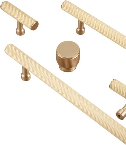 Solid Brass Striped Long Handle Furniture Hardware Cabinets Drawers Cabinet Doors Copper Pull 1Pcs(6682-19) in Saudi Arabia