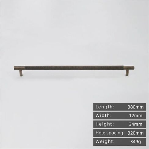 Solid Brass Retro Knurling Pull Kitchen Cabinet Antique T-Handle Drawer Copper Long Handle 1Pcs(BB38-320-Antique) in Saudi Arabia