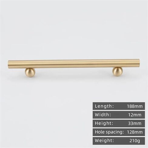 الصلبة كرة نحاسية على شكل قاعدة مقبض طويل الأجهزة الذهب النحاس سحب درج خزانة المطبخ 1 قطعة (8891-128) in Kuwait