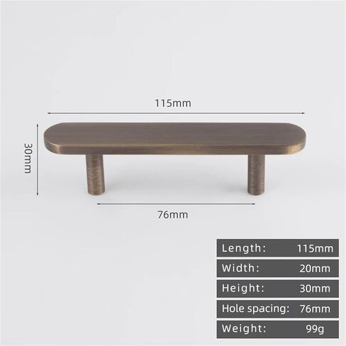 النحاس خزانة درج الباب مقبض العتيقة 4-25 بوصة 500 مللي متر سحب بار 1 قطعة (8895-76العتيقة) in Kuwait