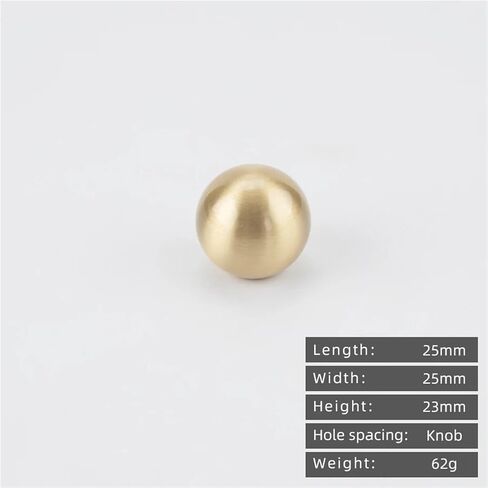 الصلبة النحاس الكرة على شكل قاعدة مقبض طويل الأجهزة الذهب النحاس سحب درج خزانة المطبخ 1 قطعة (الكرة-25) in Kuwait