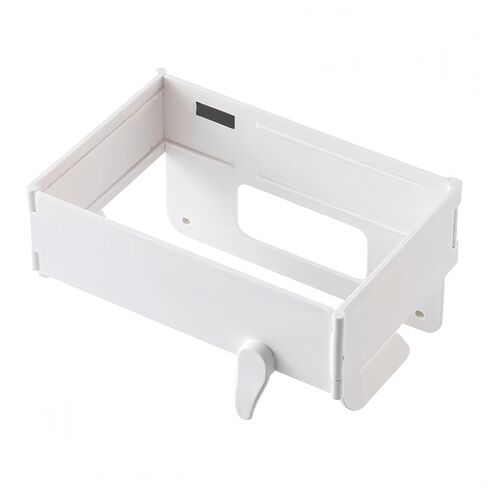 2 Pcs Collapsible Plastic Trash Bag Holder, Kitchen Cabinet Door, Garbage Bag Holder Under Sink, White, Plastic, 5 Gallon, Rectangular, Indoor/Outdoor, Adjustable, No Lid, Trash Can in Saudi Arabia