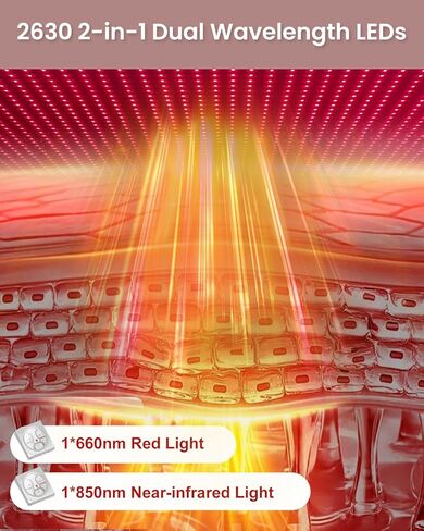 Red Light Therapy Mat Full Body 74.8"x33.6", Infrared Red Light Therapy Blanket with 2630 LEDs, 660nm & 850nm Dual Wavelength, Pulse Modes, Timer & Intensity Control in Saudi Arabia