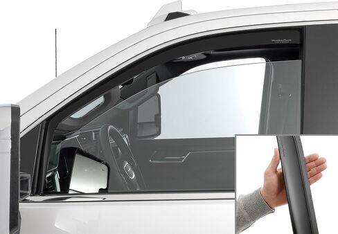 Weathertech مخصص النافذة الجانبية المناسبة النافذة لسييرا 2500HD/3500HD ، سيلفرادو 2500HD/3500HD - (809777) ، الزوج الأمامي - داكن الصبغة in Kuwait