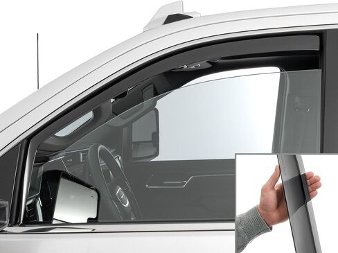 Weathertech مخصص النافذة الجانبية المناسبة النافذة لسييرا 2500HD/3500HD ، سيلفرادو 2500HD/3500HD - (809777) ، الزوج الأمامي - داكن الصبغة in Kuwait