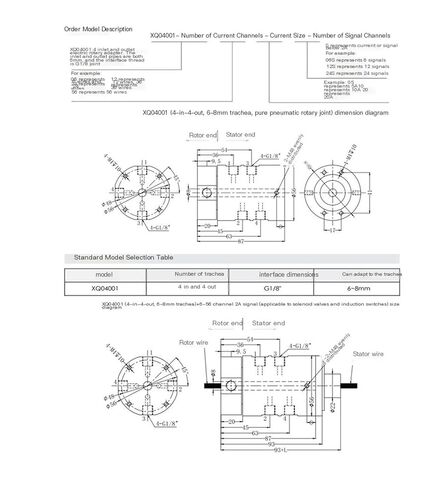 XQ04001 حلقة انزلاق الغاز والسائل G1/8 من خلال دوران الفتحة 4 في 4 خارج in Saudi Arabia