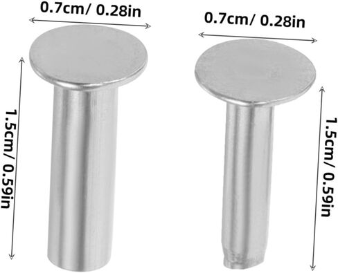 Zerodeko 4pairs Knife Pin Rivets for Wooden Handles Diy Knife Handle Repair Accessories Stainless Steel Fasteners Studs Kit in Saudi Arabia