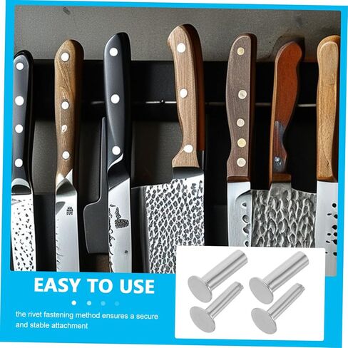 Zerodeko 4pairs Knife Pin Rivets for Wooden Handles Diy Knife Handle Repair Accessories Stainless Steel Fasteners Studs Kit in Saudi Arabia