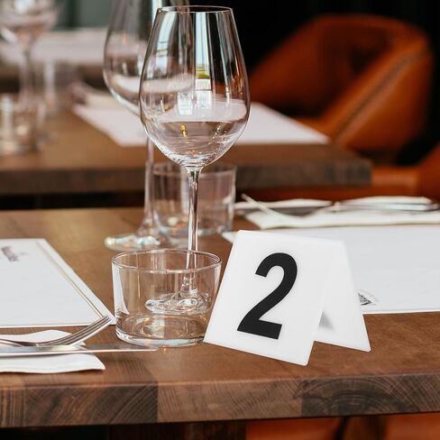 Zerodeko Reusable Number Markers 1-10 Double-Sided Acrylic Table Numbers for Restaurant Seating and Evidence Markers 2.48X2.16X1.65 Inch Compact Tabletop Signs in Saudi Arabia