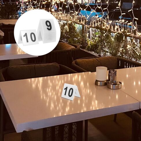 Zerodeko Reusable Number Markers 1-10 Double-Sided Acrylic Table Numbers for Restaurant Seating and Evidence Markers 2.48X2.16X1.65 Inch Compact Tabletop Signs in Saudi Arabia