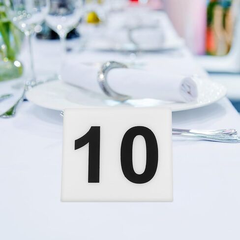 Zerodeko Reusable Number Markers 1-10 Double-Sided Acrylic Table Numbers for Restaurant Seating and Evidence Markers 2.48X2.16X1.65 Inch Compact Tabletop Signs in Saudi Arabia